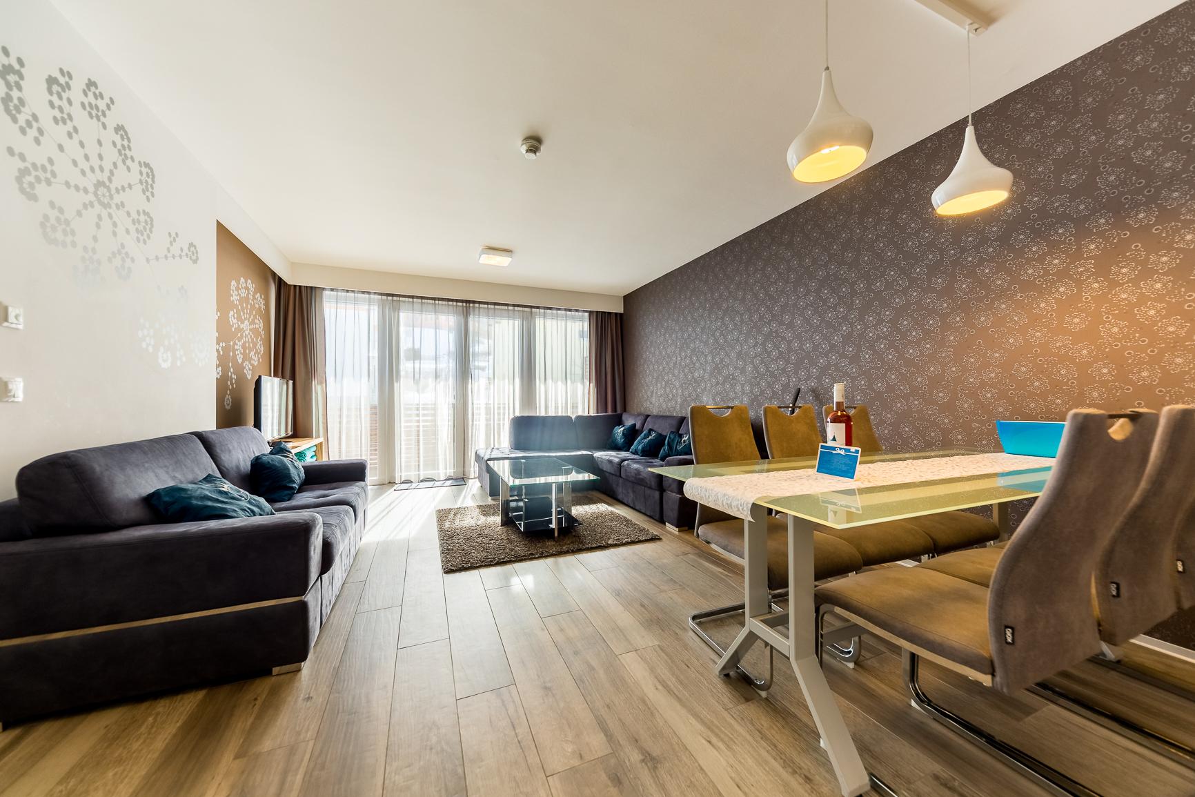 Spacious, modern living room at SissiPark.